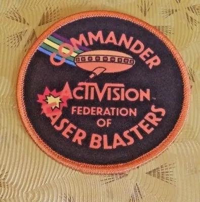 👀🕹Atari Video Game Vintage 80's Activision Award Patch - Laser Blast Commander • $39.95