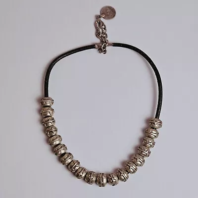 Vintage Moroccan Silver Metal Berber Beaded Necklace • $60