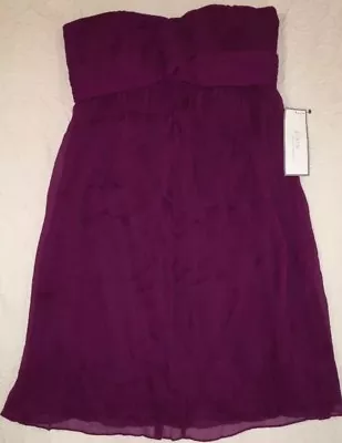 J Crew Dress 6 Taryn Silk Chiffon NWT 22512 Spiced Wine NEW • $29.95