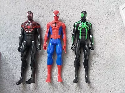 3 X Marvel Avengers Titan Figures Endgame Miles Morales Spiderman BUNDLE • £6.99