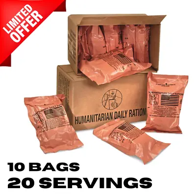 MRE 1 Case Of HDR U.S. Military Surplus Humanitarian Meals Ready To Eat Daily 10 • $43.99