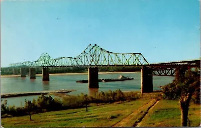 Postcard MS Vicksburg Mississippi River Bridge CY • $6.95