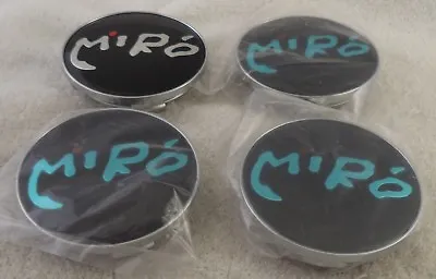 Miro Wheels Chrome / Black Custom Wheel Center Cap Set Of 4 # C-098 • $125