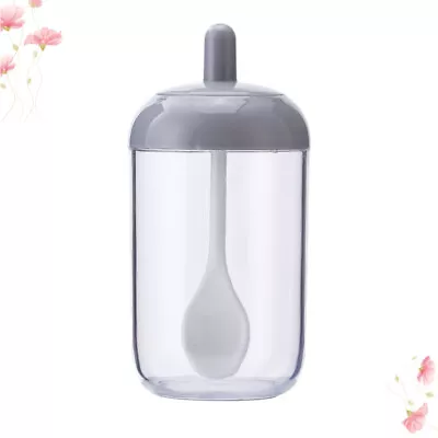  2 PCS Kitchen Salt Container Clear Spoons Condiment Spice Jar • £10.39