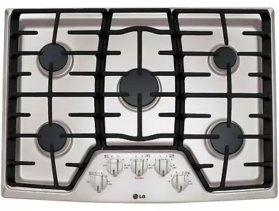 LG 30  W 5-Burner Gas Cooktop W/ 17K BTU SuperBoil Burner & Simmer LCG3011ST NEW • $599.99