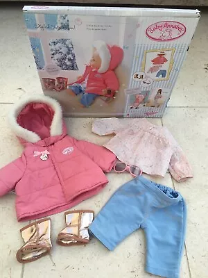 Zapf Creation Baby Annabell 46cm 18” Doll Clothes Deluxe Winter Set With Boots • £15