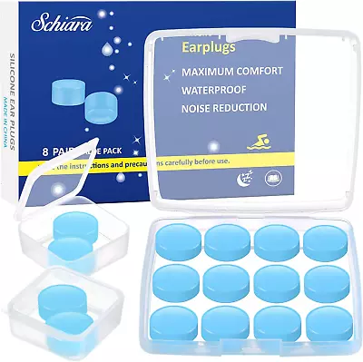 Ear Plugs For Sleeping 8 Pair(16 Pieces) Moldable Noise Cancelling Silicone Ear • $14.38