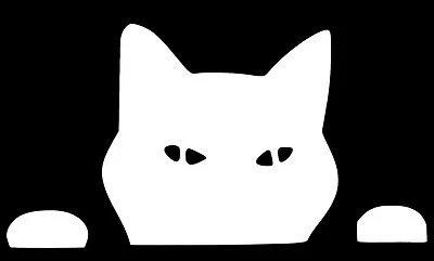 Peeking Cat Vinyl Decal Sticker 14 Colors Car For Ford Chevy Honda Mazda VW Euro • $2.95