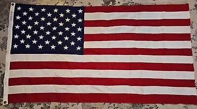 Vintage American Flag LARGE 5'x8' Bulldog Bunting 100% COTTON • $49