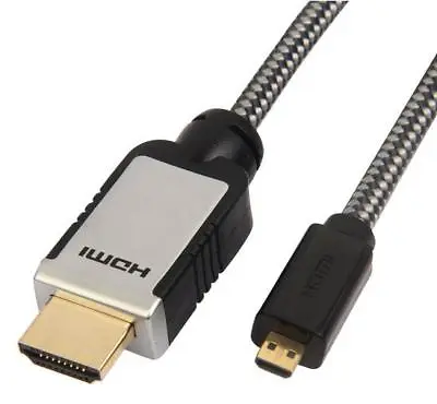 Maplin Pro MicroHDMI 1080p 4K Resolution Pure Copper Conductors Gold 3D Cable 3M • £19.99