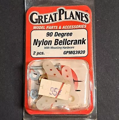 Original Great Planes RC Plane Part #3920 - 90° Nylon Bellcrank New Old Stock • $14.95