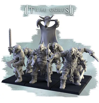 TRIBE OGRES X6 Northern Ogre RPG Wargames Fantasy DnD Monstrous Ogre Miniature • $74.55