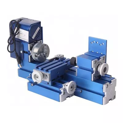 Mini Motorized Lathe Machine 24W DIY Tool Metal Woodworking Hobby Model Making • £149.98