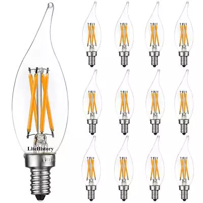 E12 Led Bulb Dimmable 6W Equal 60 Watt LED Light Bulbs 2700K AC120V Led Ediso... • $49.82