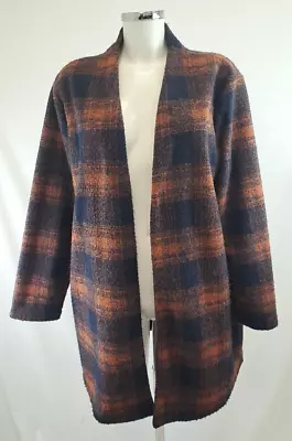 The Collection From Debenhams Orange Blue Tartan Cardigan Size 20 UK • £5.99