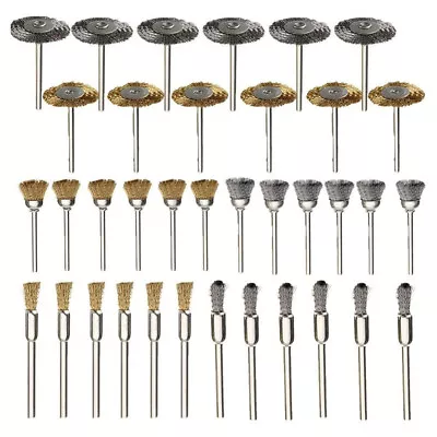 60X Stainless Steel Wire Brush For Dremel Tool Rotary Die Grinder Removal Wheel • $20.51