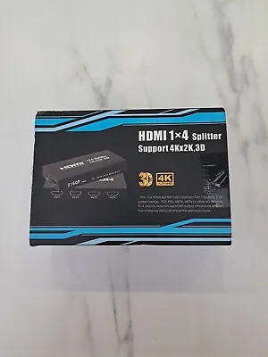 Neotech HDMI Splitter 1 In 4 Out 4K HDMI Splitter 1X4 Ports Support 4k X 2k 3D • £9.99