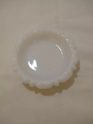 Vintage White Milk Glass Small Candy Or Trinket Dish 5.5” • $10