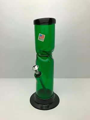 Acrylic 9  Green Twisted (Ice Catcher) Straight HOOKAH WATER PIPE BONG -2  Mouth • £23.09