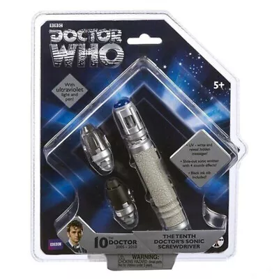 DOCTOR WHO 10th Doctor Sonic Screwdriver Ultraviolet Light & Pen Tool • $17.89