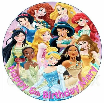 £4.07 • Buy Disney Princess Edible Birthday Cake Topper With Your Personalised Message
