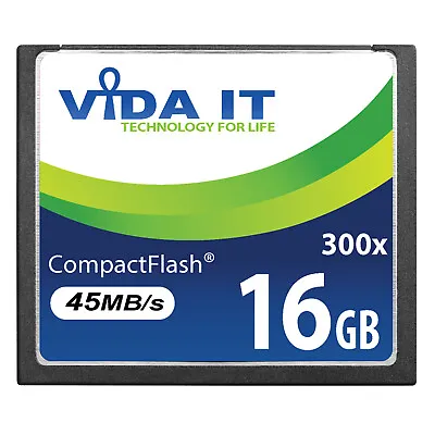 New 16GB Compact Flash CF Memory Card Supports Video Recording In Full HD UHD 4K • £38.99