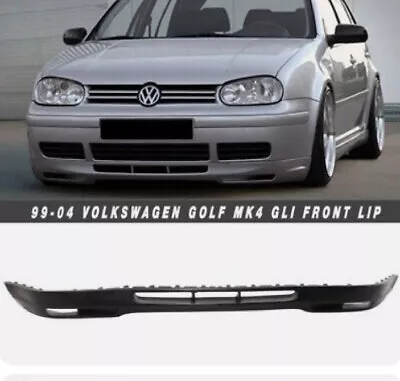 99-04 VW Golf Lip Volkswagen Mk4 GTi GL Front Splitter Lip Spoiler Plastic UK • $161.02