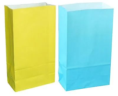 20 Easter Egg Hunt Paper Party Bags (10 Light Blue/10 Yellow) Parties Gift Bags • £4.75