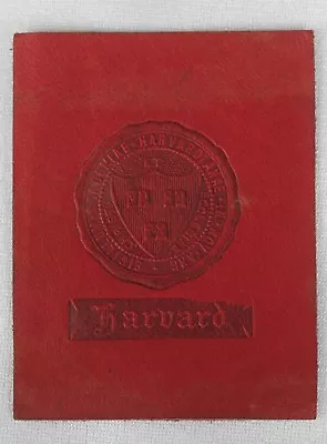 ANTIQUE 1910 Harvard University Leather Patch Pennant Tobacco Premium  • $24.99