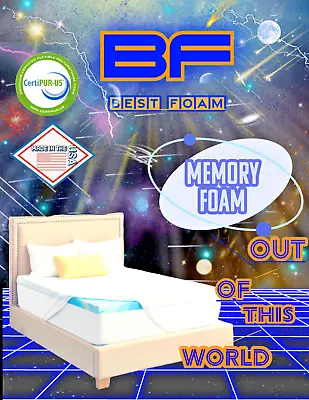 The Best Foam Full 2  Prime Gel Swirl Cooling Memory Foam Mattress Toppers • $42.50