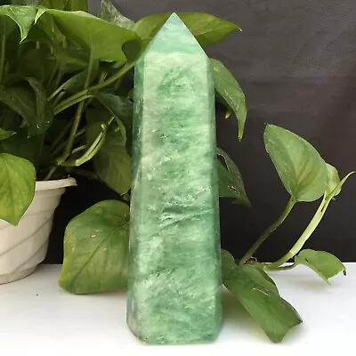 2.37LB Natural Beautiful Green Fluorite Crystal Obelisk Quartz Healing Obelisk • $0.99