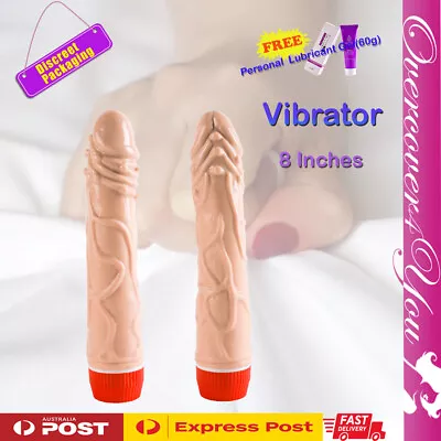 8.0 Inches Dildo Vibrator Masturbator Big Realistic Clit G-spot Sex Toy Au • $23.98