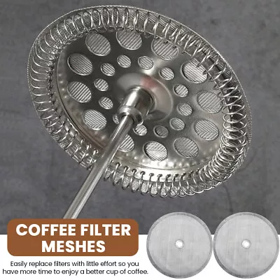 For French Press Cafetiere Filter Mesh Portable Stainless Steel Universal • £5.38