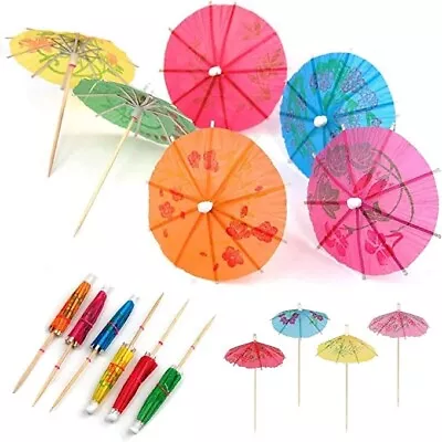 £3.29 • Buy 30 X Cocktail Umbrellas Party Drink Decoration Umbrella Birthday Wedding Novelty
