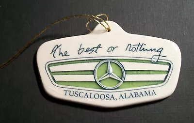 Mercedes-Benz Logo Stoneware Christmas Ornament Tuscaloosa AL Best Or Nothing • $10