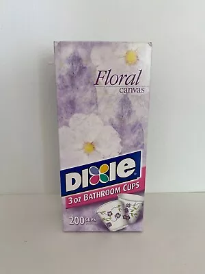 Dixie 3 Oz Paper Bathroom Cups Floral Canvas Purple Opened 162 Cups Disposable • $15.99