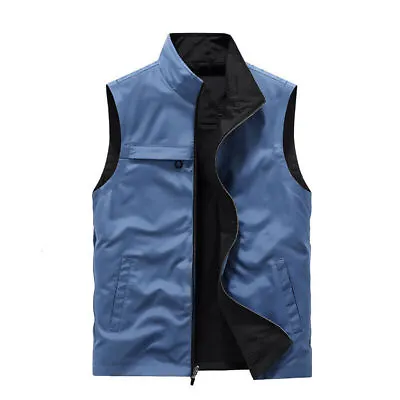Men's Waistcoat Vest Reversible Quick-drying Sleeveless Vest Jacket Male Outdoor • $23.41