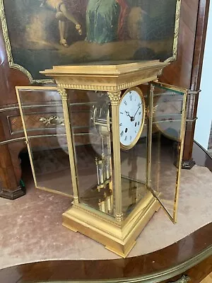 L'epee Vintage French 8 Day Four Glass Crystal Regulator Mantle Table Clock  • $2779.28