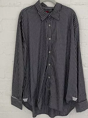 7 For All Mankind Button-down Striped Shirt Cotton L/S French Cuffs Size XLARGE • $22