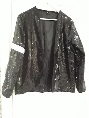 Michael Jackson Sequin Jacket Fancy Dress Billy Jean New Mens S • £20