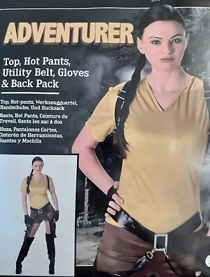 Large 🌹 Adventurer Womens Lara Croft Costume Genuine Karnival Costumes - New • $29