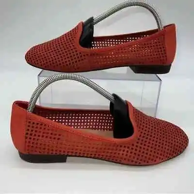 Adam Tucker...Me Too Yale Laser Cut Slip On Red Suede Flats-Size 9 1/2M • $29