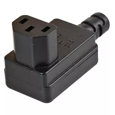 £5.99 • Buy 2 X Right Angle C13 IEC Connector Kettle Lead Plug 10A 90 Degree Rewireable