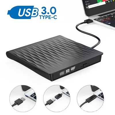 External CD DVD ROM Writer Burner Player Drive USB PC Laptop Mac Windows 7/8/10 • $28.89