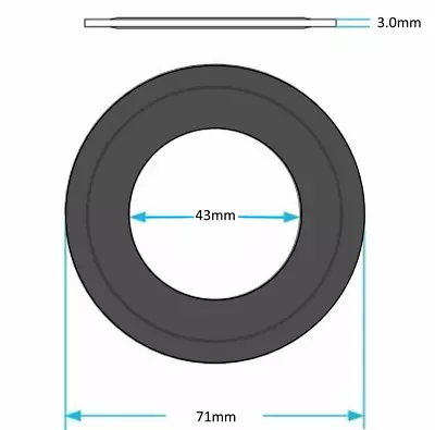 Replacement Rubber Flush Valve Seal - For Siamp Optima Toilet WC Outlet Valve • £3.85