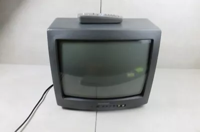 Vintage SHARP 13  CRT TV Retro Gaming Color Television 13N-M100B - Working • $89.99