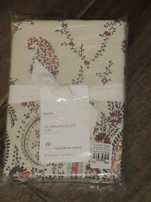 Pottery Barn Quinn Paisley Euro Pillow Sham New • $47.96