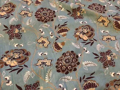 £24.90 • Buy Vintage 70s 100% Cotton Lined Curtains. 67” Drop. 42” Wide. Blue Brown Wine