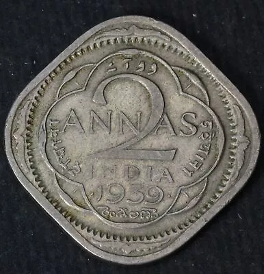 INDIA BRITISH 2 Annas 1939 - Copper/Nickel - George VI. - VF- - 899 • $0.99