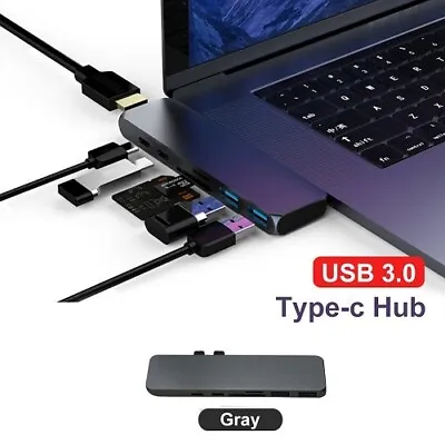 $25.98 • Buy 7in1 USB-C Type C HD Output 4K HDMI USB 3.0 Adapter SD TF CARD HUB MacBook Pro